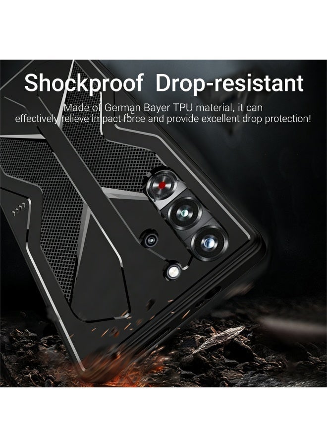 Foluu Case for Nubia Red Magic 10Pro/10Pro+ Anti-Scratches Shockproof, Protective Cases Compatible with ZTE Nubia Red Magic 10Pro/10Pro+,for Red Magic 10Pro/10Pro+ Back Cover, Prevents Fingerprints Anti-Scratches Shockproof Mobile Case（Black） - Image 2
